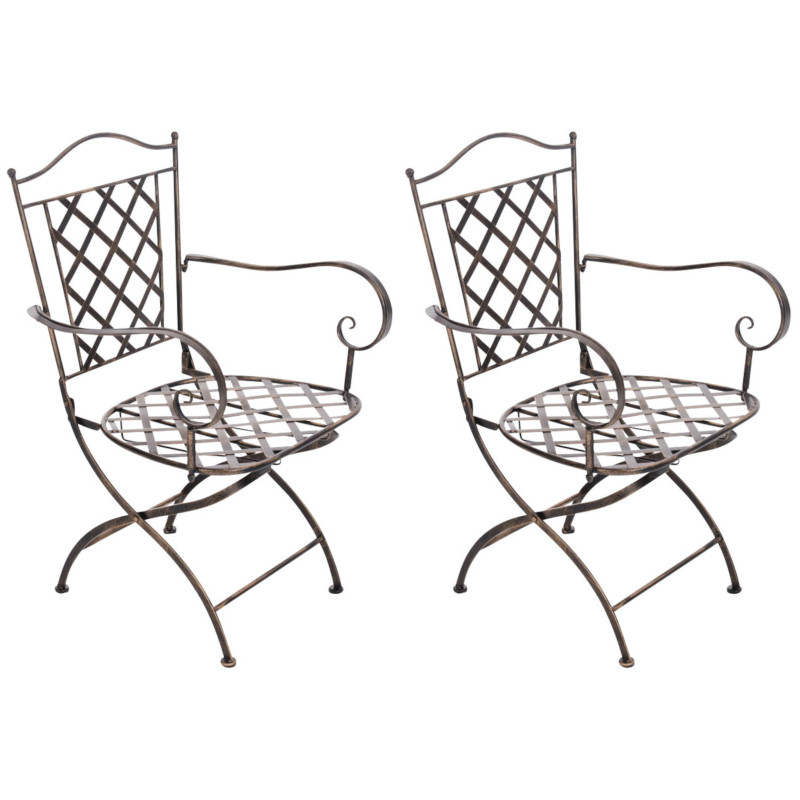 Ensemble de 2 chaises Adara bronze