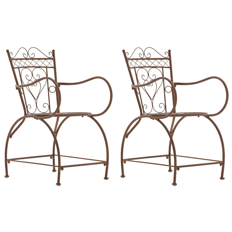 Ensemble de 2 chaises Sheela marron antique