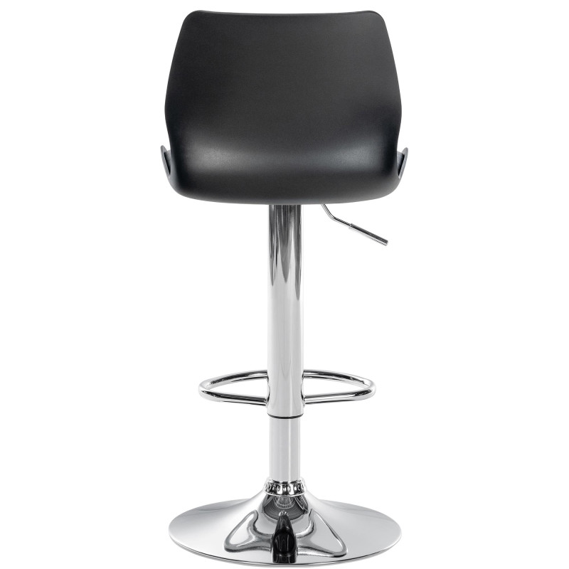 Lot de 2 tabourets de bar Gilbert, en plastique noir