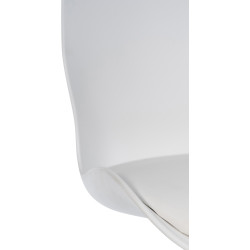 Lot de 2 tabourets de bar Gilbert, en plastique blanc