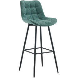 Tabouret de bar Dartford, tissu vert