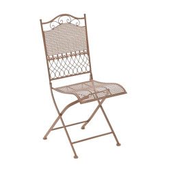 Ensemble de 2 chaises de jardin Kiran marron antique