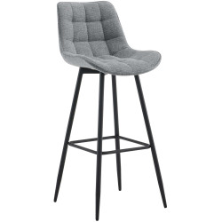Tabouret de bar Dartford, tissu gris