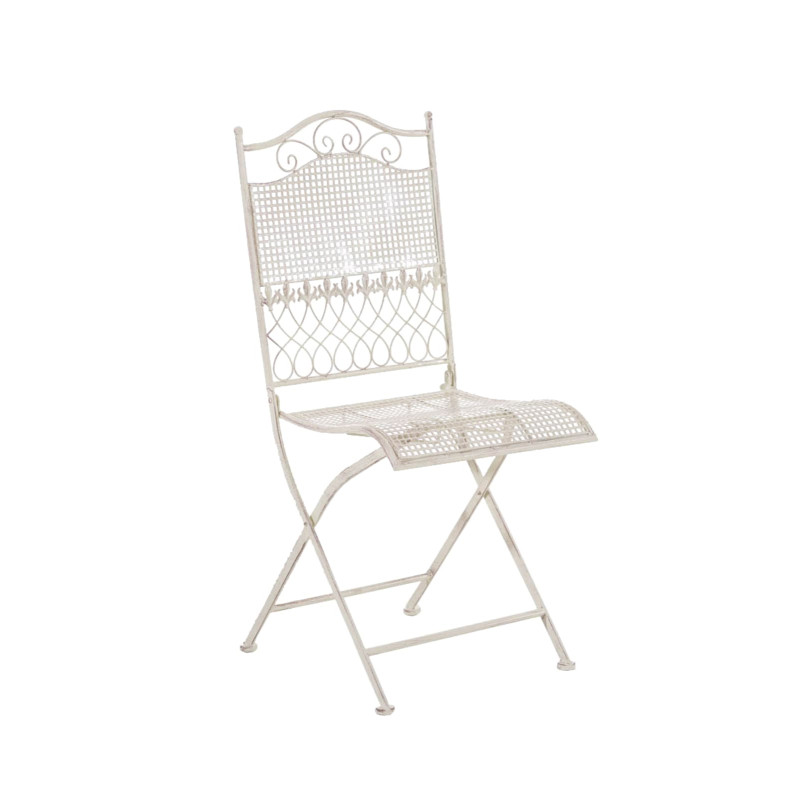 Ensemble de 2 chaises de jardin Kiran crème antique