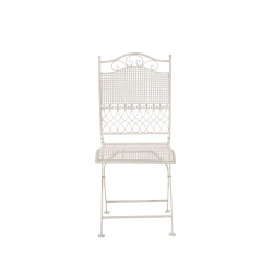 Ensemble de 2 chaises de jardin Kiran crème antique