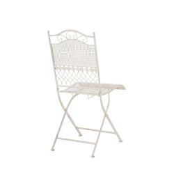 Ensemble de 2 chaises de jardin Kiran crème antique