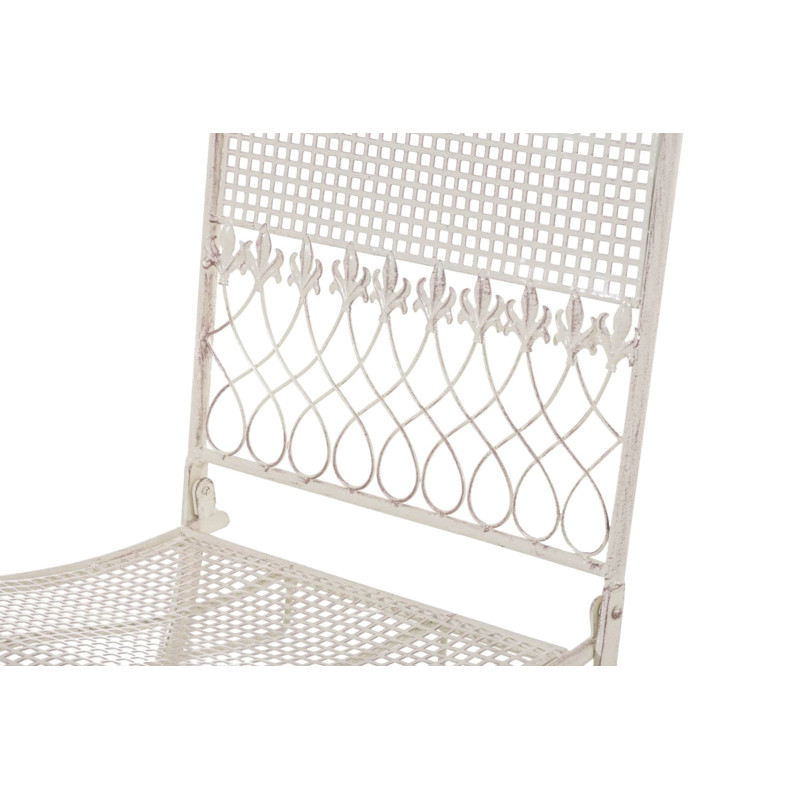 Ensemble de 2 chaises de jardin Kiran crème antique