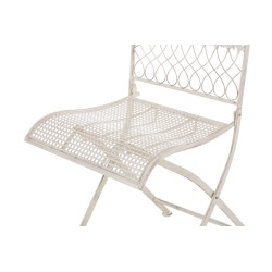 Ensemble de 2 chaises de jardin Kiran crème antique
