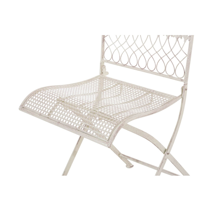 Ensemble de 2 chaises de jardin Kiran crème antique