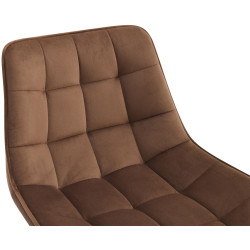 Sgabello da bar in velluto Dartford, marrone