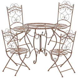 Ensemble de 2 chaises Indra marron antique