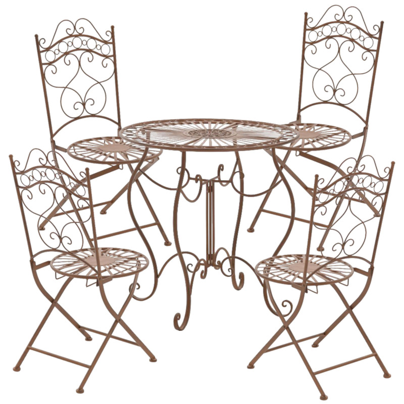 Ensemble de 2 chaises Indra marron antique