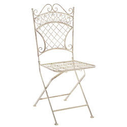 Lot de 2 chaises de jardin Adelar crème antique