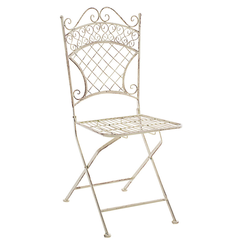 Lot de 2 chaises de jardin Adelar crème antique