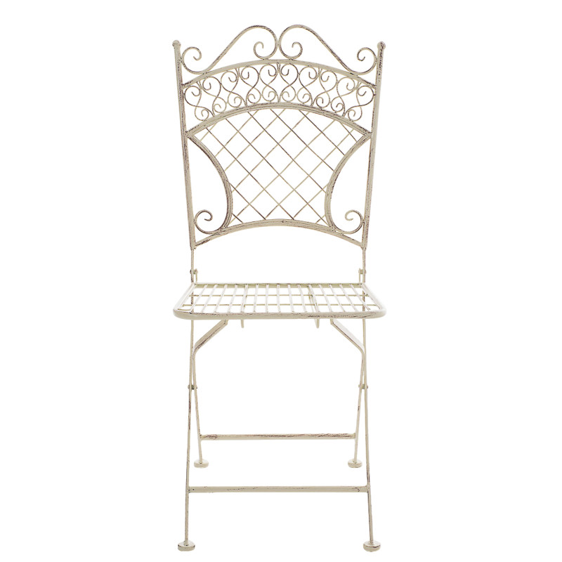 Lot de 2 chaises de jardin Adelar crème antique