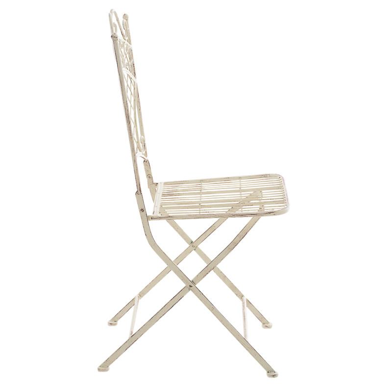 Lot de 2 chaises de jardin Adelar crème antique
