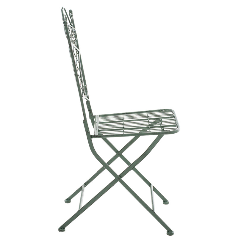 Lot de 2 chaises de jardin Adelar vert antique