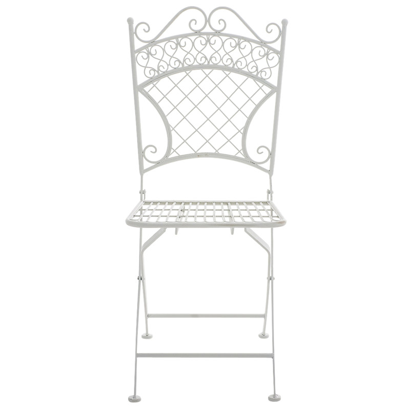 Lot de 2 chaises de jardin Adelar blanc