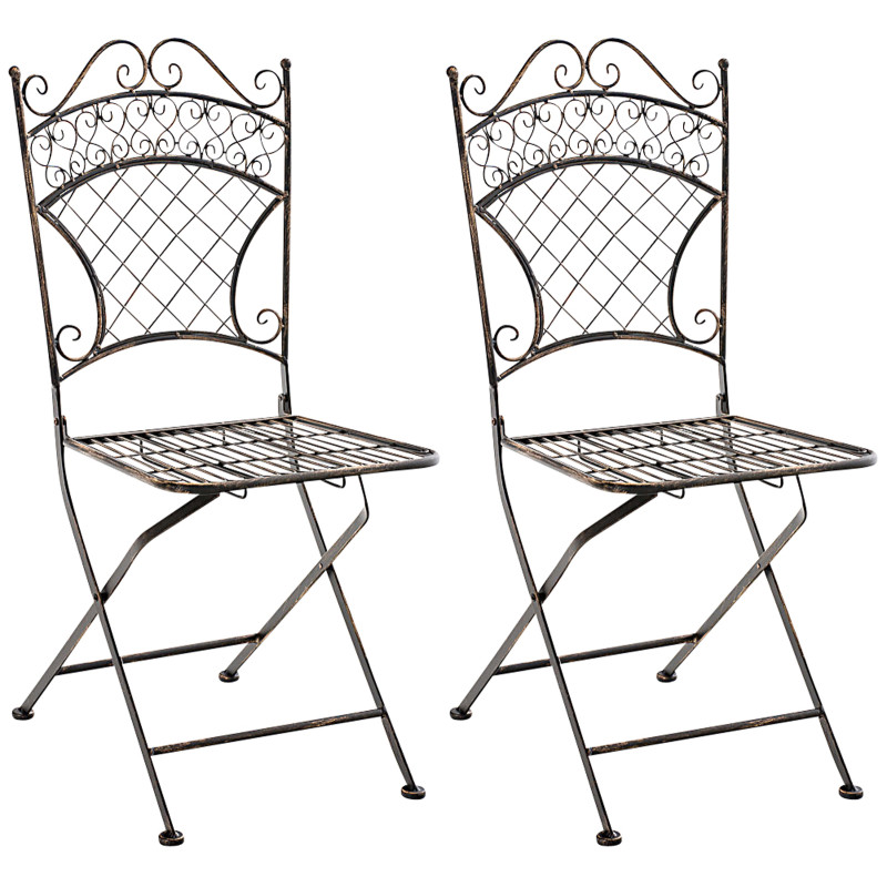 Lot de 2 chaises de jardin Adelar bronze
