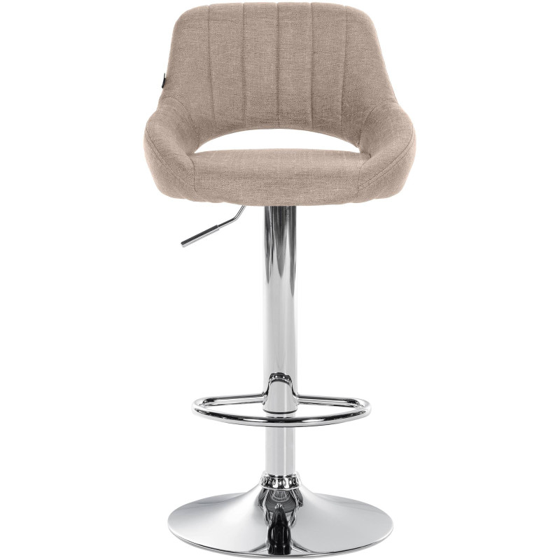 Ensemble de 2 tabourets de bar Milet en tissu C taupe