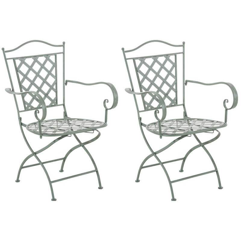 Ensemble de 2 chaises Adara vert antique