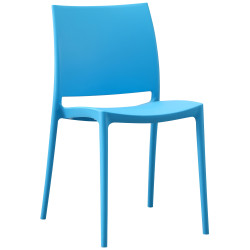 Chaise en méton bleu