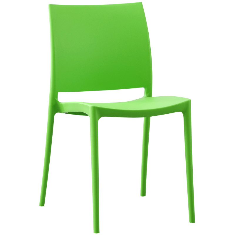 Chaise en méton vert