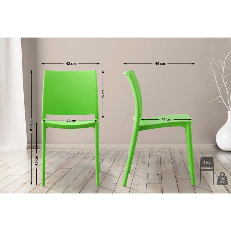 Ensemble de 2 chaises Meton vert