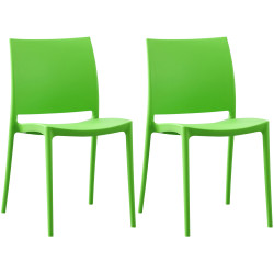 Ensemble de 2 chaises Meton vert