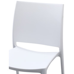 Ensemble de 2 chaises Meton blanc