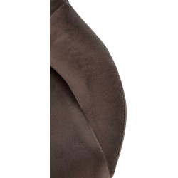 Lot de 2 tabourets de bar Milet en velours marron