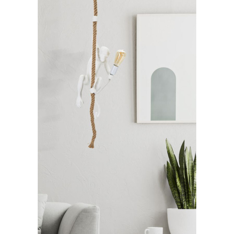 PLAFONNIER MONKEY BLANC CM Ø 27X32X60