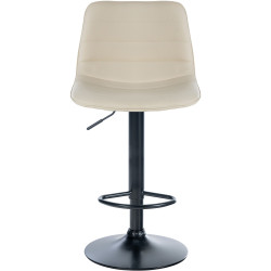 Conjunto de 2 banquetas Lex, em couro sintético, tamanho B, cor creme.