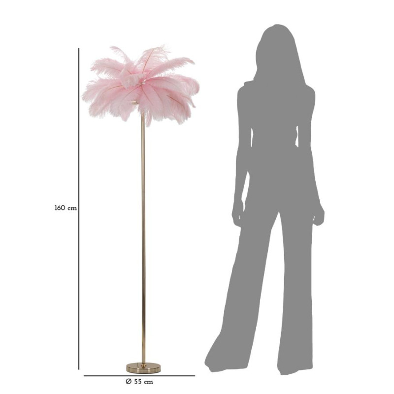 LAMPADAIRE PALM ROSE CM Ø 55X160