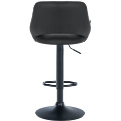 Lot de 2 tabourets de bar Milet, similicuir, noir