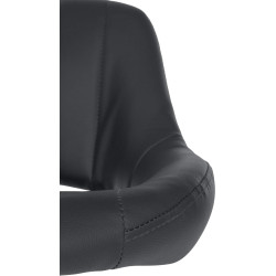 Lot de 2 tabourets de bar Milet, similicuir, noir