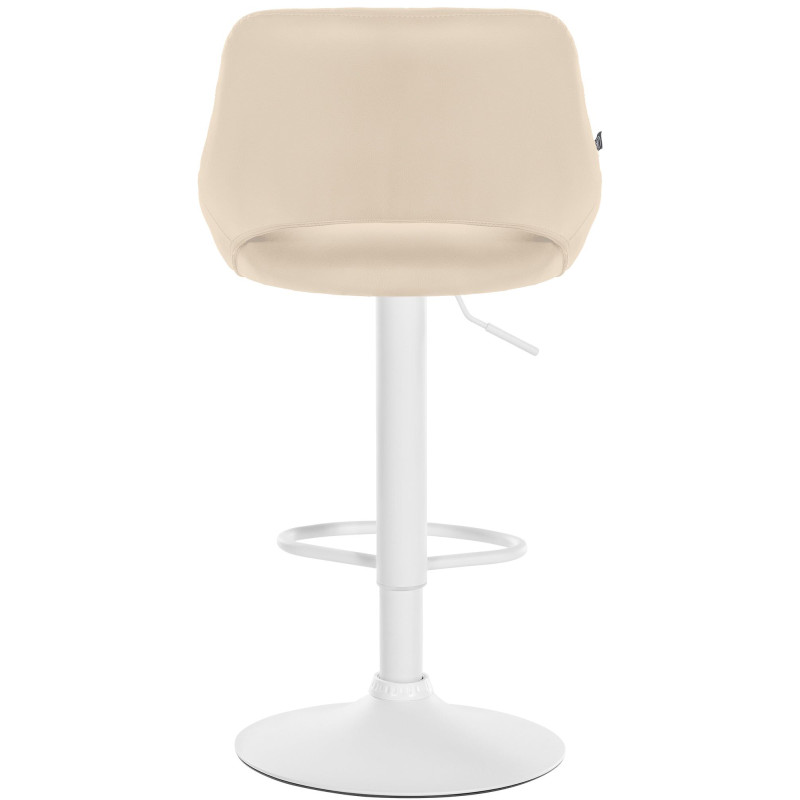 Conjunto de 2 banquetas de bar Milet, em couro sintético, cor creme.