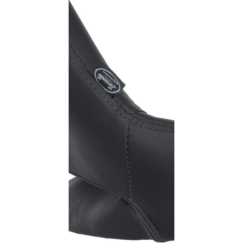 Lot de 2 tabourets de bar Milet, similicuir, noir