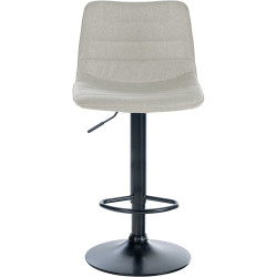 Conjunto de 2 banquetas de bar em tecido Lex B creme