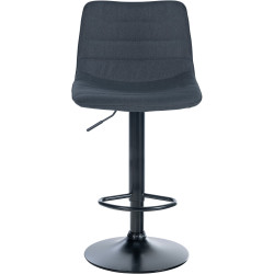 Ensemble de 2 tabourets de bar Lex en tissu gris foncé B