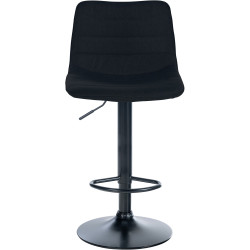 Ensemble de 2 tabourets de bar Lex en tissu noir B