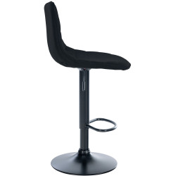 Ensemble de 2 tabourets de bar Lex en tissu noir B