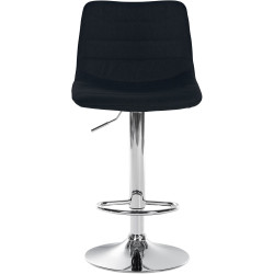 Ensemble de 2 tabourets de bar Lex en tissu noir C
