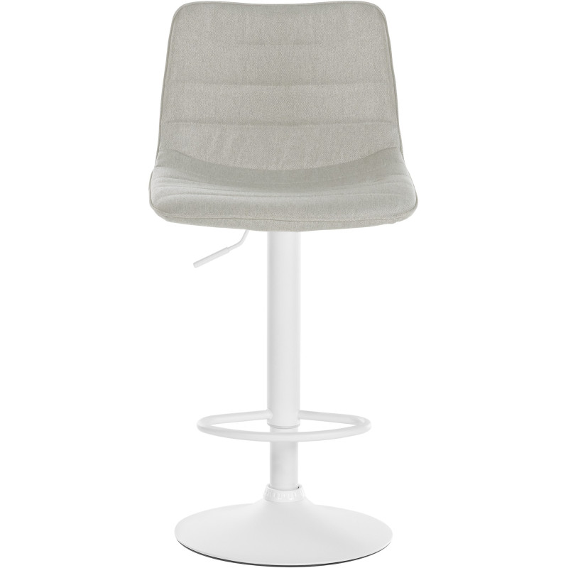 Set di 2 sgabelli da bar in tessuto Lex W crema