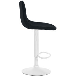 Ensemble de 2 tabourets de bar Lex en tissu noir