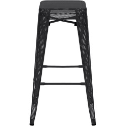 Conjunto de 4 banquetas de bar Fletcher, pretas