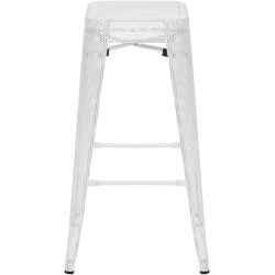 Juego de 4 taburetes de bar Fletcher, blancos