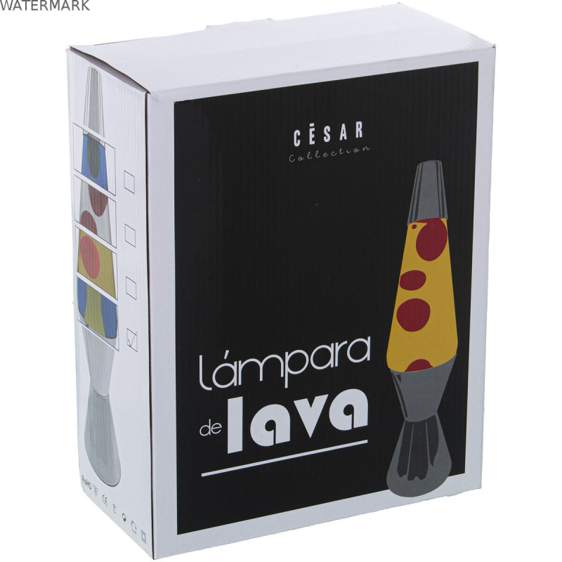 Lampe à Lave Alexandra House Living Jaune Rose Métal 9 x 37 x 9 cm