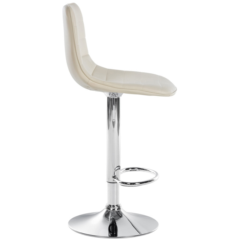 Ensemble de 2 tabourets de bar Lex en similicuir, couleur crème