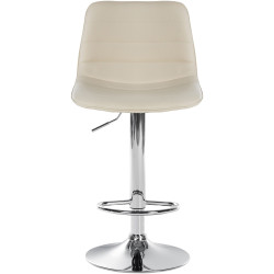 Set di 2 sgabelli da bar Lex in similpelle, crema